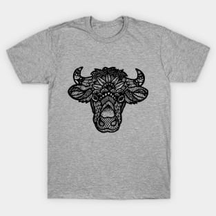 Zentangle Cow Head T-Shirt